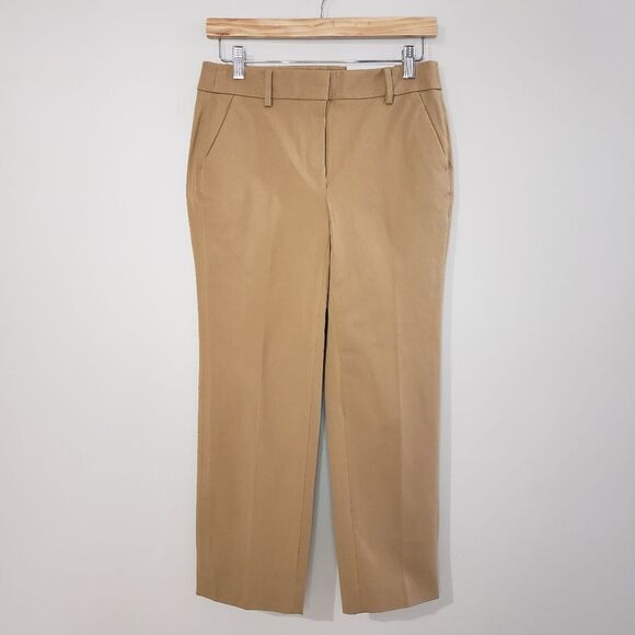 Chico's Size 00 XSmall Tan Dress Straight Leg Cropped Ankle Pants NWT - Picture 1 of 9